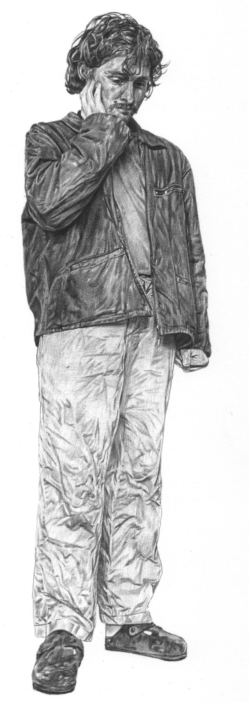 Daniel Badger Art Self Portrait Daniel Badger Art Self Portrait in Biro